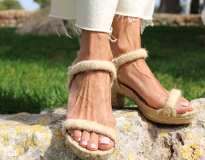 de Cos sandalias de yute